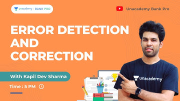 Error Detection and Correction | Day 3  | SBI Clerk 2021| | Bank Pro|Kapil Dev Sharma