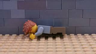 Man falling down  Lego stop motion