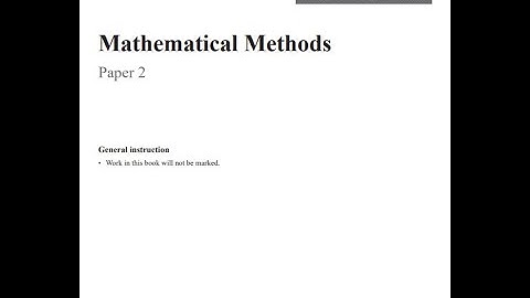Maths Methods QCAA external exam 2023 tech active Q1-10
