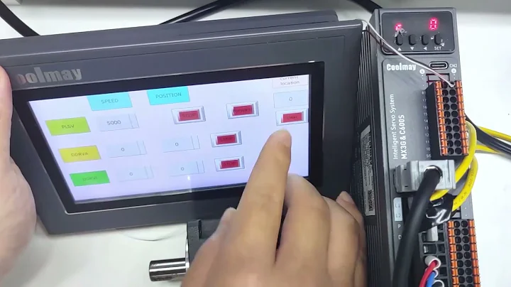 Demonstration of Coolmay TK HMI Working with Servo PLC Integrated