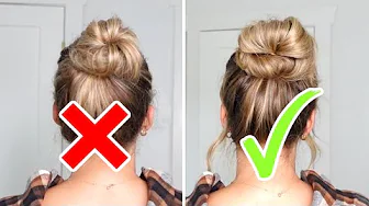 EASY MESSY BUN YOU NEED TO TRY! Simple Messy Bun for Medium & Long Hair