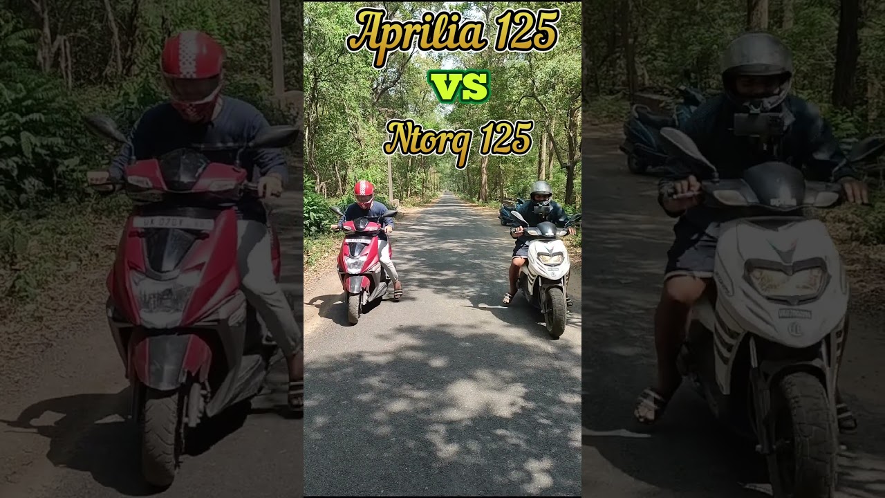 tvs Ntorq 125 vs Aprilia Storm 125 drag race 