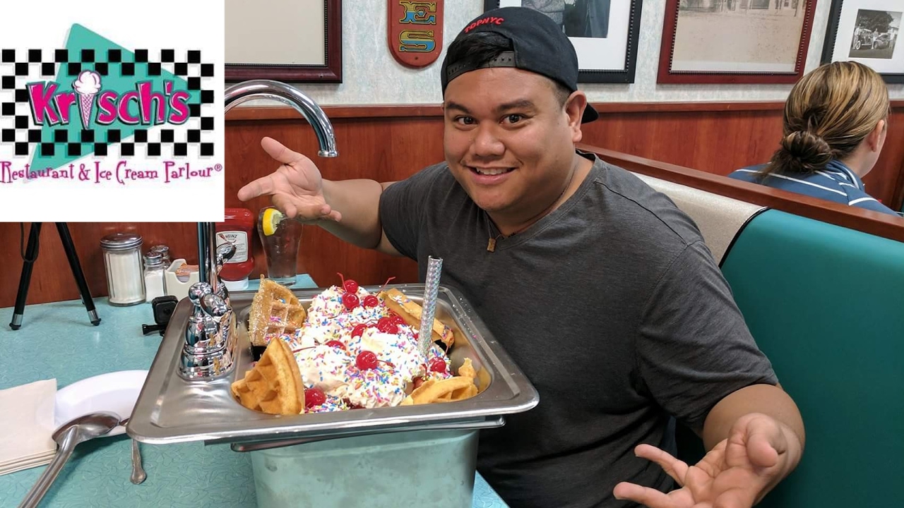 man vs food kitchen sink challenge video