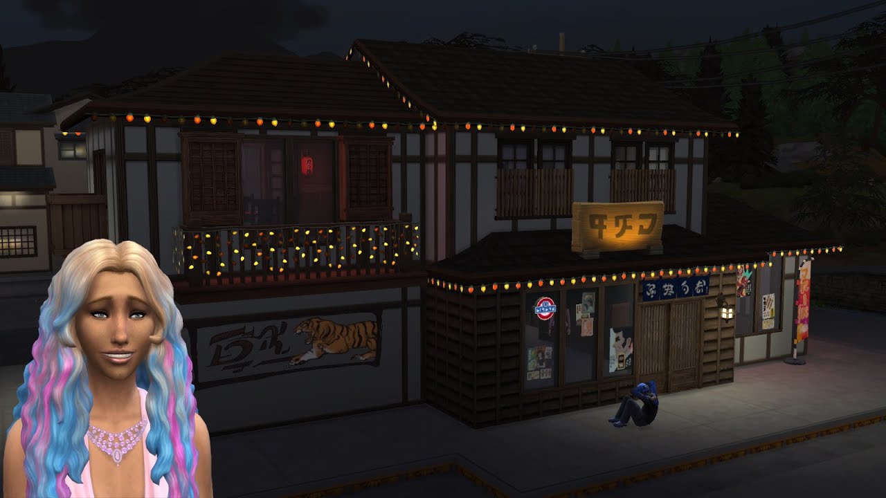 Exploring Mt. Komorebi: IZAKAYA IPPAI Sims 4 Bar - YouTube