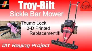 Troy-Bilt Walk Behind Sickle Bar Mower - Replacement Thumb Latches for the Wheel Clutches - 3D Print