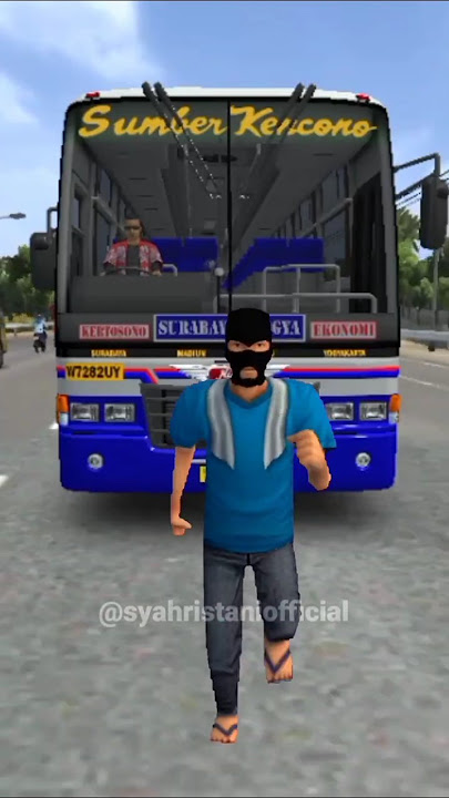 Maling sate bertopeng ketahuan #bussid