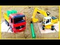 Vidéo pour enfants de voitures de construction. Répartition de la route