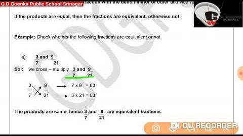 Grade 4 Math 27 08 20 Week 5 Understanding Fractions  Checking Equivalent Fractions