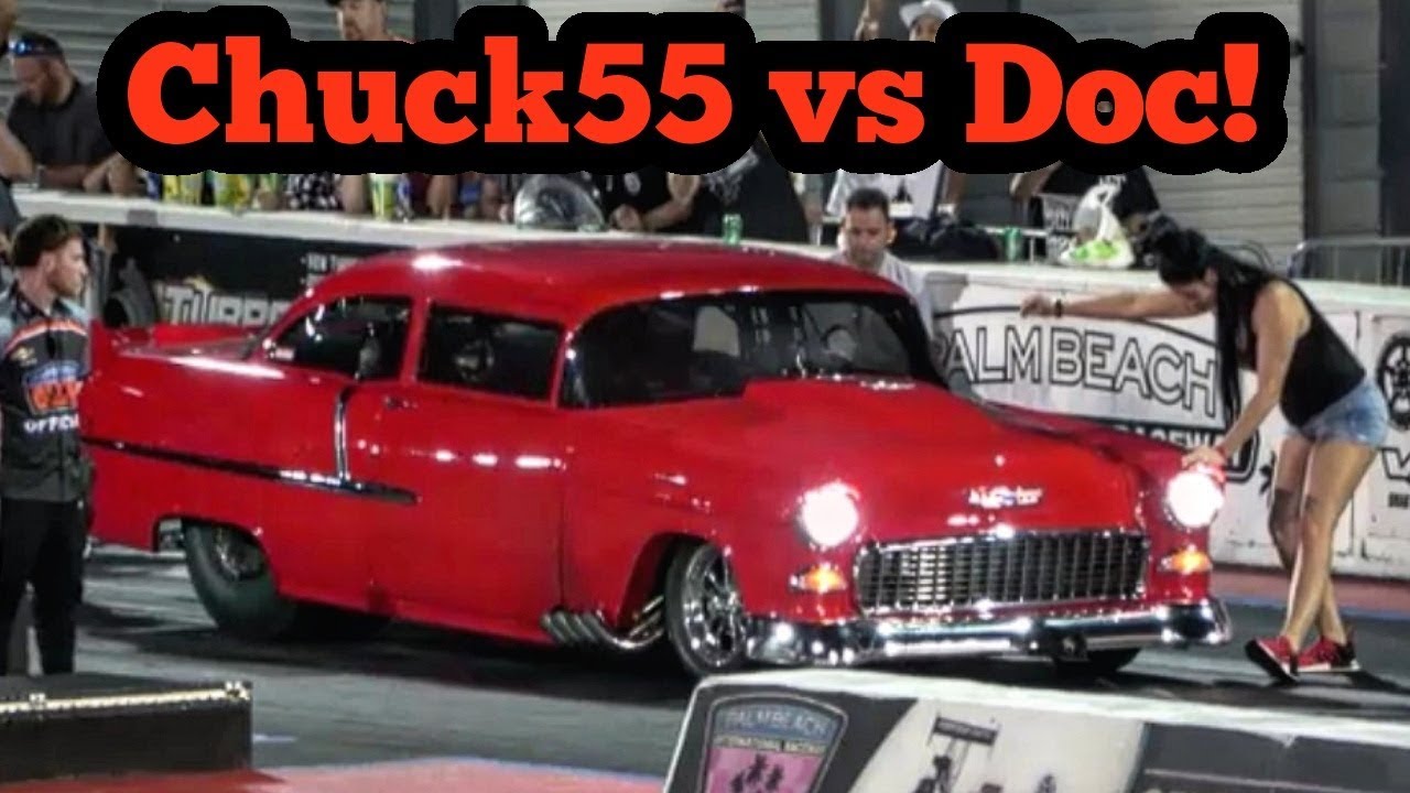 Street Outlaws Doc vs Chuck 55 Plus Farmtruck & Azn No Prep Kings Battl...