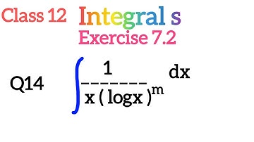 class 12 | Maths | Integrals | Exercise 7.2 | Find the integral | substitution method l Q14
