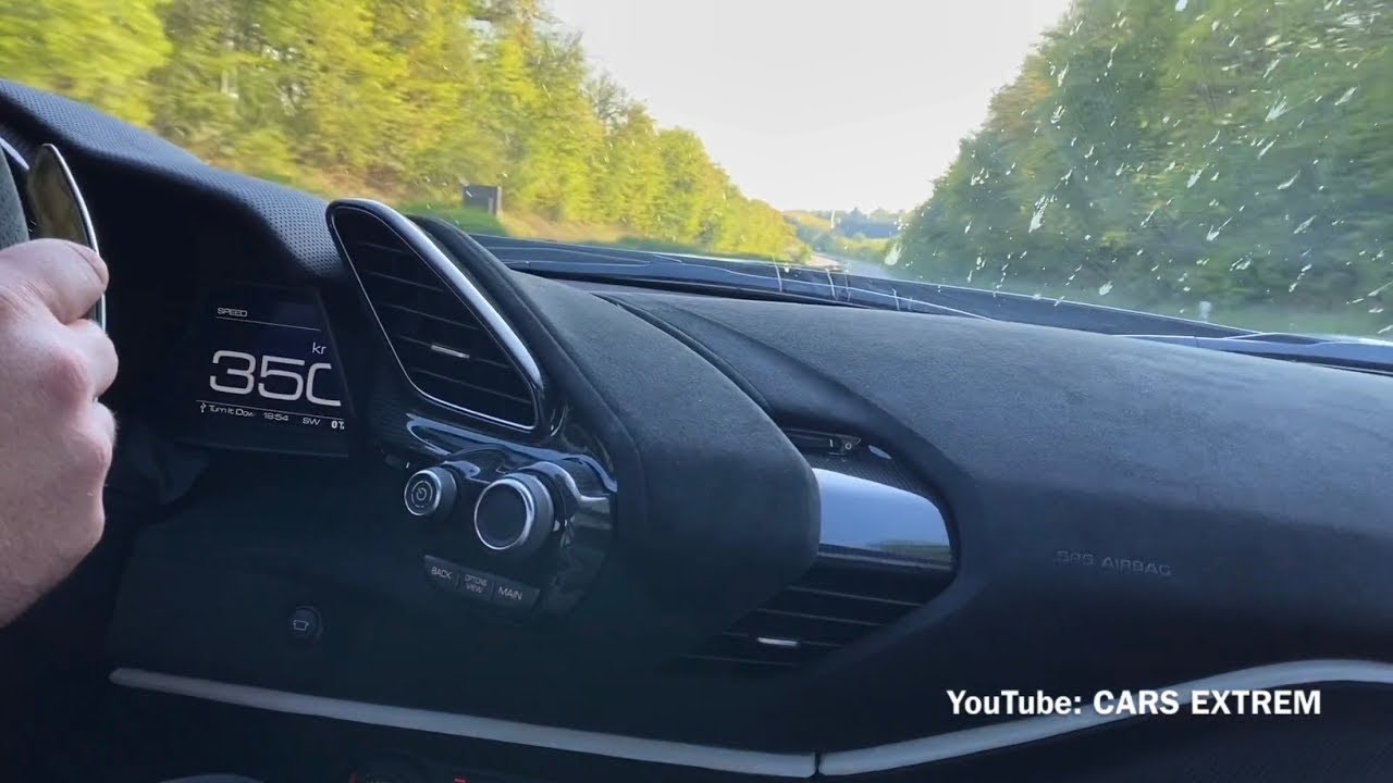 Ferrari 812 Superfast 300 Km H Acceleration On German Autobahn Youtube