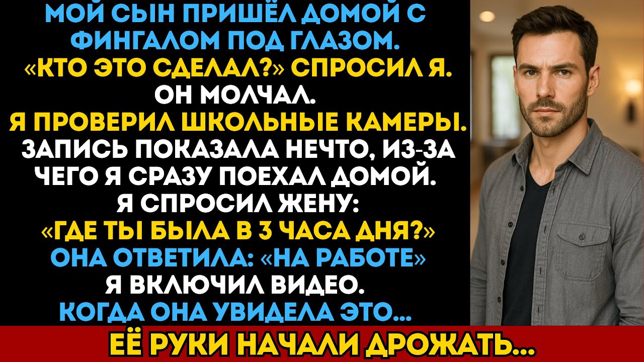 У сына был фингал под глазом. Запись с камер заставила меня поговорить с женой — когда она увидела..