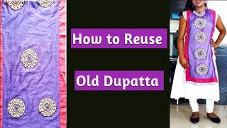 How to convert old dupatta into jacket/ shrug/DIY Dupatta jacket jacket