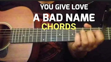 YOU GIVE LOVE A BAD NAME GUITAR TUTORIAL #Howtoplayyougiveloveabadname