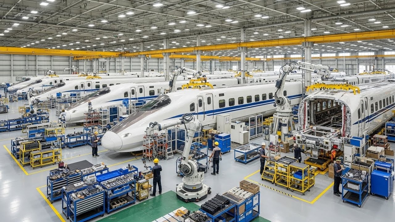 Train Inide Factory How Bullet Trains Are Made | Inside a High-Speed Train Factory #train # ...
