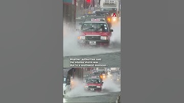 Hong Kong maintains “black” rainstorm warning as rains close schools, hospitals