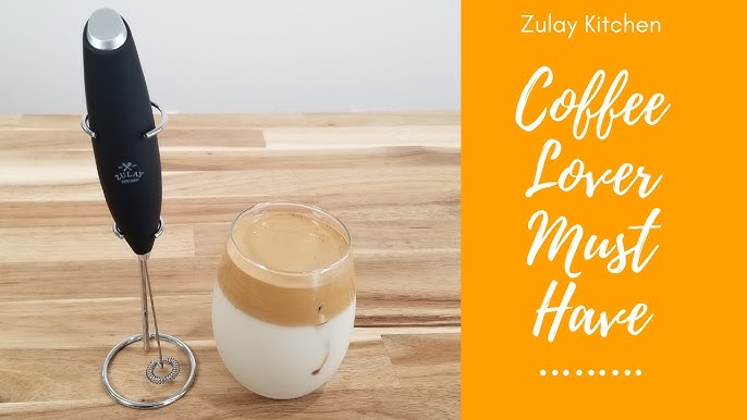 Zulay FrothMate Powerful Milk Frother for Coffee - Portable & Compact  Handheld Foam Maker for Lattes, Cappuccinos, Matcha, Hot Chocolate - Milk  Foamer