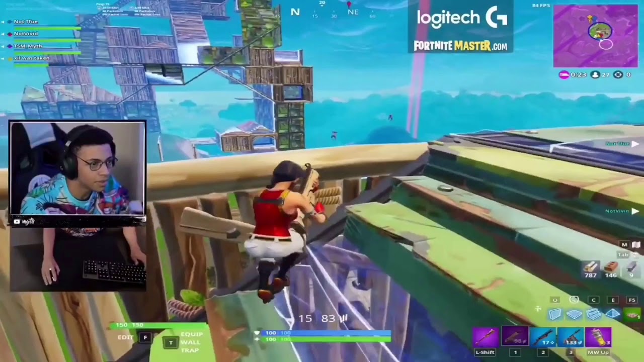Faze Myth Myth plays squad scrims with Faze tfue, Notvivd, and Xil(intense match ...