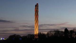 Thyssen Testturm mit Beleuchtung in Zeitraffer