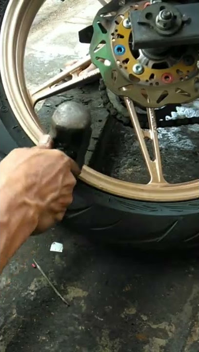 Cara manual bnerin pelek motor  benjol