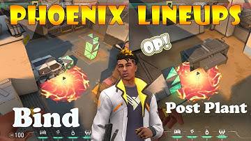 Valorant Top 10 phoenix post plant molly lineups for Bind | phoenix lineups bind | phoenix guide