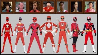 All Red Rangers of Power Rangers (1993 to 2017)Mighty Morphin Power RangersTo  Ninja Steel