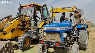 Jcb 3dx Eco Xcellence Machine Loading Mud In Sonalika 740 Di Rx Tractor | Jcb Tractor | Jcb Cartoon