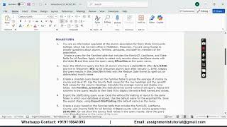 Shelly Cashman Access 365 | Module 2: End of Module Project 2 Dairy State Community College