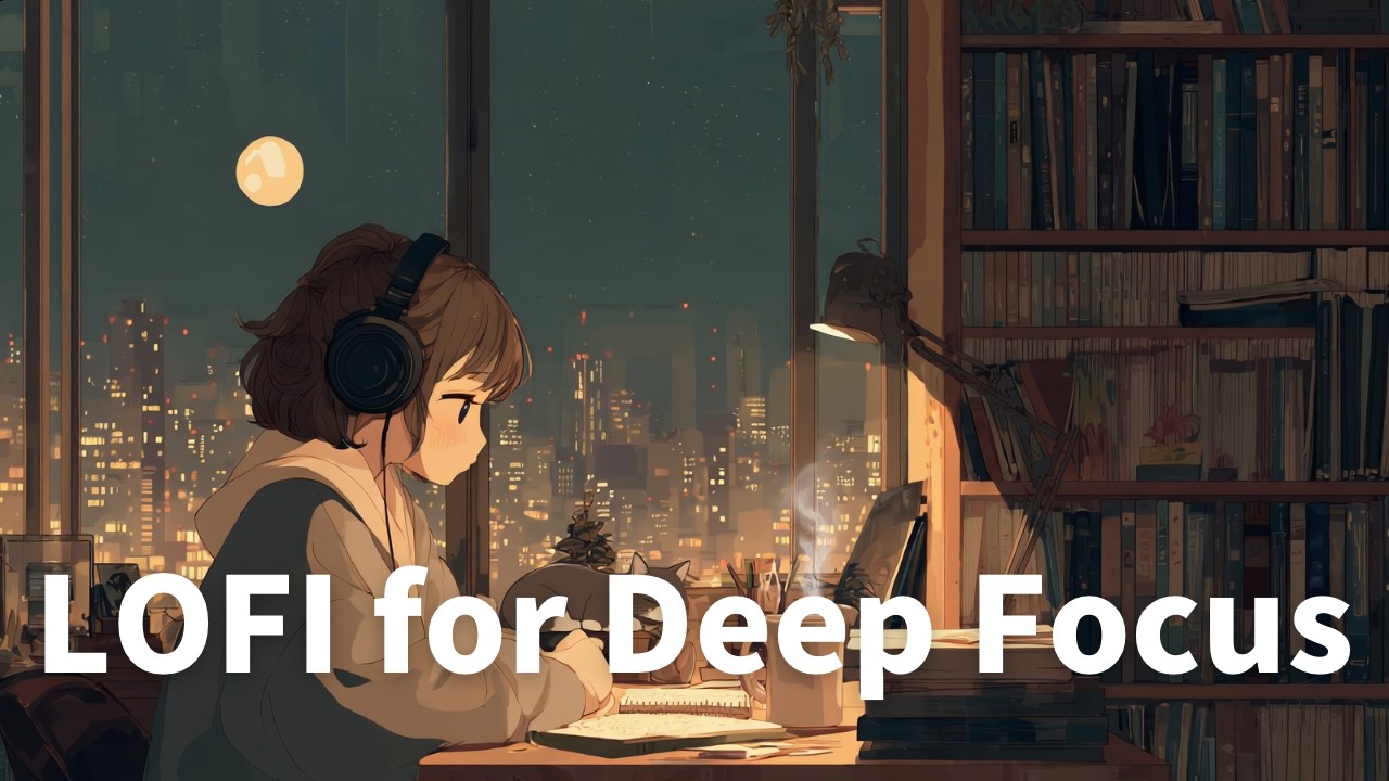 【深夜の勉強Lo-fi 🌙】 集中できる作業用BGM｜夜の街を眺めながら聴くリラックス音楽　Midnight Study Lo-Fi 🌙 Calm Beats for Deep Focus |