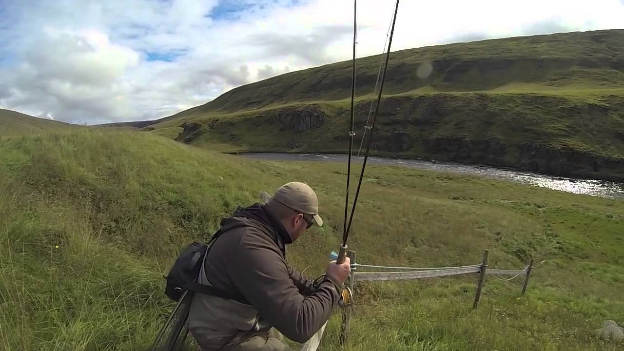 Fly fishing for salmon on the Vatnadalsa River, Iceland YouTube