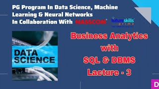 Advance SQL & DBMS Master Class Lacture-3 #datatrained #datascience #sql #dbms #mysql