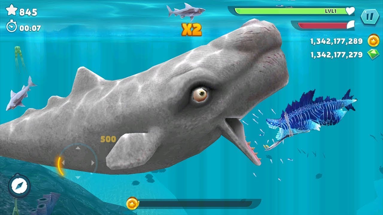 Hungry Shark Evolution - Giant Monster Enemy Moby Dick New Skin Update - All 29 Sharks Unlocked