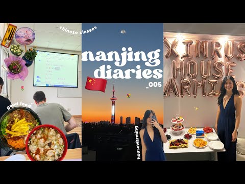 living in china 🇨🇳 | speaking chinese, housewarming party & meet my classmates vlog 🌷🏡✨