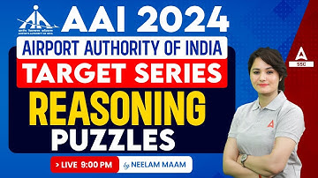 AAI Recruitment 2023 | AAI Reasoning Classes Puzzles Reasoning by Neelam Gahlot
