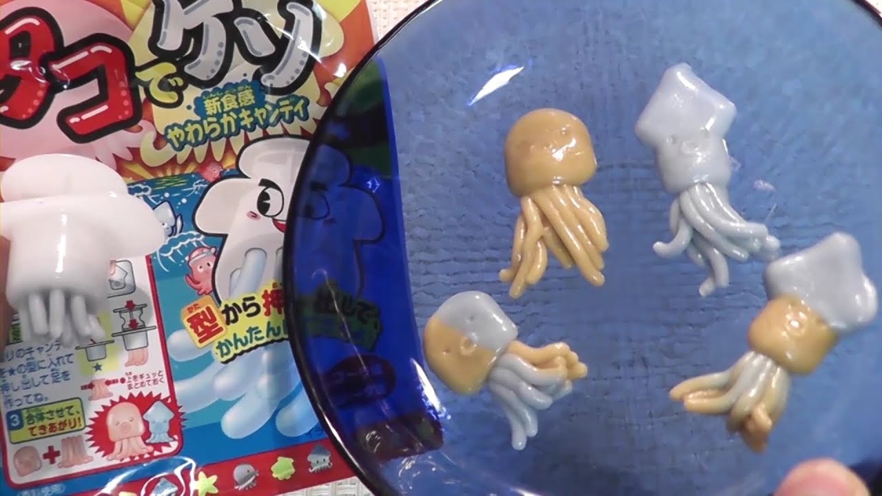 DIY Japanese Candy 028 Octopus and Squid Shaped Soft Candy "Tako de