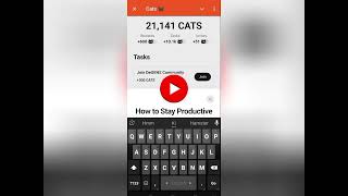 Productivity Tips Cats Video Task Code 6 October | How To Say Productive Cats Task Code screenshot 2