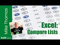 Excel: How to Compare Two Lists
