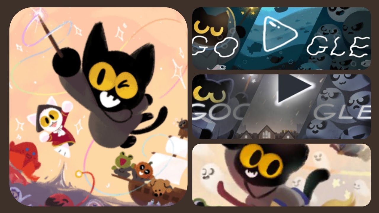 Halloween 2016 (Magic Cat Academy), Google Doodle