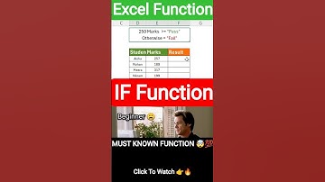 Pass/Fail in Excel Using IF Formula 🎓✅❌ | Easy Tutorial