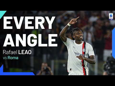 Rafael Leao’s acrobatic finish | Every Angle | Roma-Milan | Serie A 2023/24