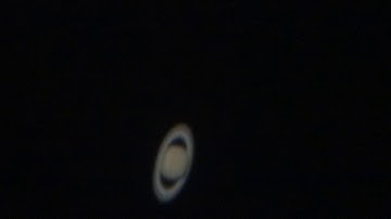 Saturn through 10-inch dobsonian telescope (average seeing)