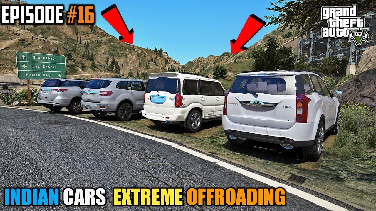 GTA 5 INDIAN CARS EXTREME OFFROAD TEST SCORPIO VS XUV 500 VS