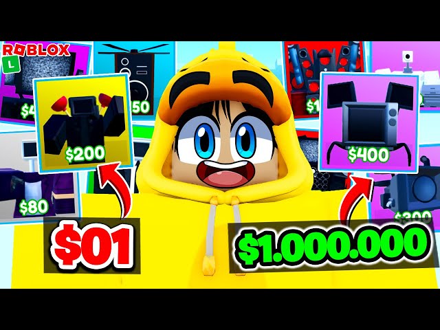 SKIBIDI TOILET DE $1 VS $500.000 no ROBLOX 💸 