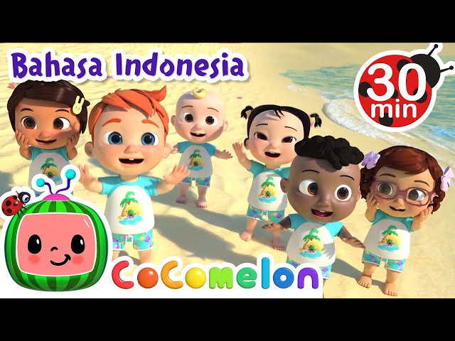 Ke Pantai Bertemu Hewan laut | CoComelon Indonesia | Lagu Anak Anak | Nursery Rhymes indonesia class=