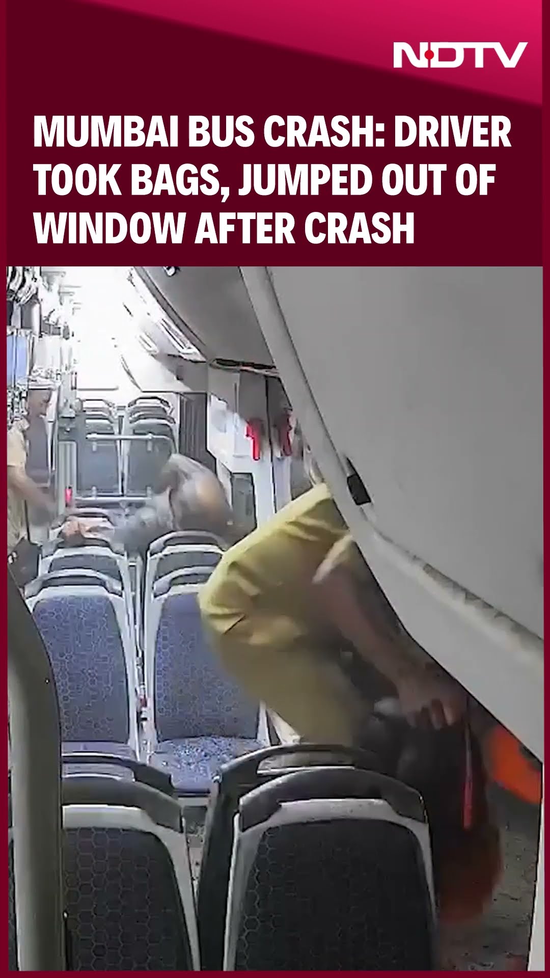 Mumbai Bus Accident | Mumbai Bus Driver Took Bags, Jumped Out Of Window After Crash, Shows CCTV