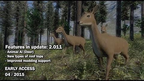 Medieval Engineers - Update 02.011: Animal AI (deer), New types of roof tops