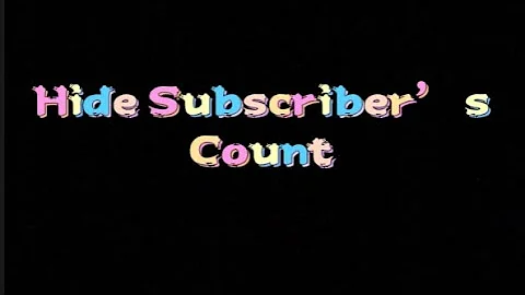 Hide YouTube Subscribers Count on iPhone/Android 2022 #subscribe