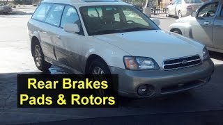 Rear brake pad and rotor replacement, Subaru Outback - Auto Repair Series