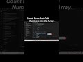 Count Even &amp; Odd Numbers in Array | JavaScript Coding Short #javascript #coding