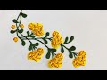 Hand Embroidery: French Knot Embroidery - Big Flower Embroidery - Beginners Embroidery - Needle Work